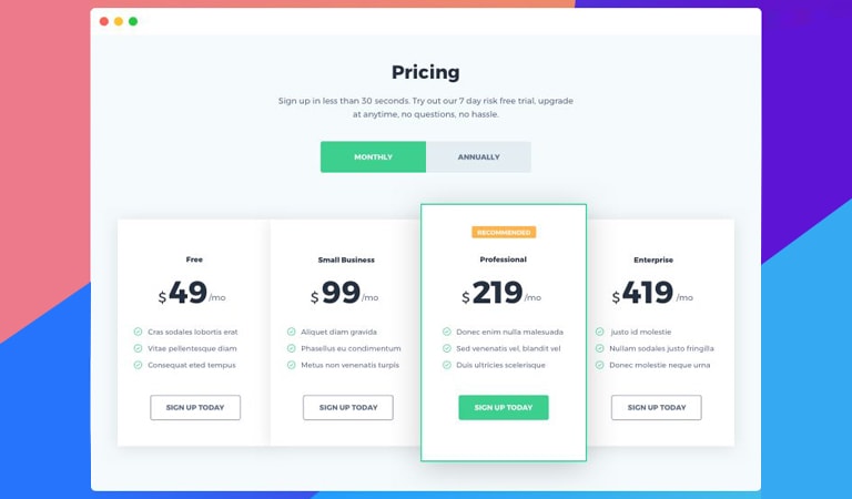 landing page - 