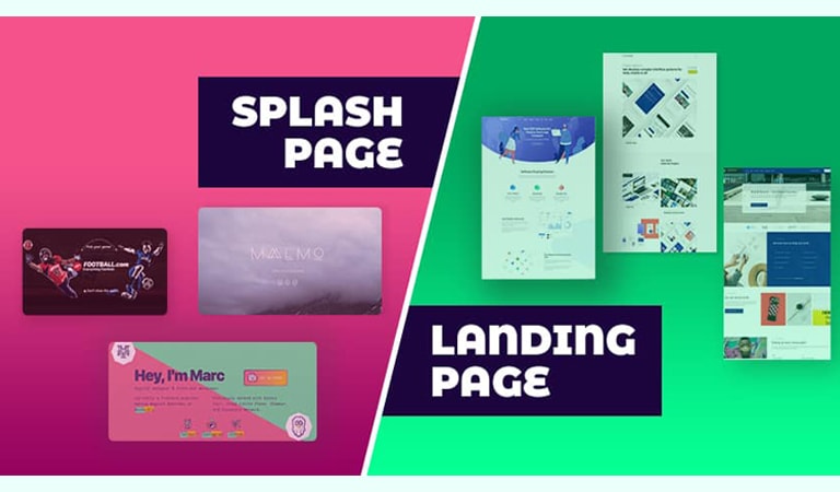 landing page - Splash page