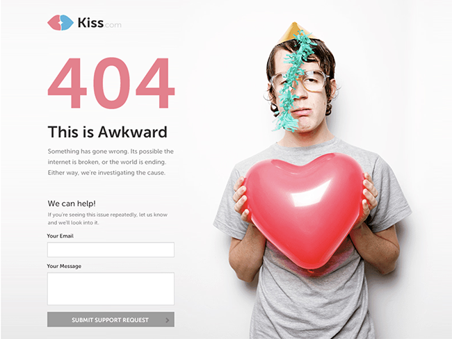 be unpleasant in 404 error page design