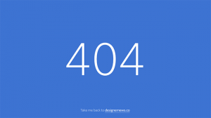 designer news 404 error page design