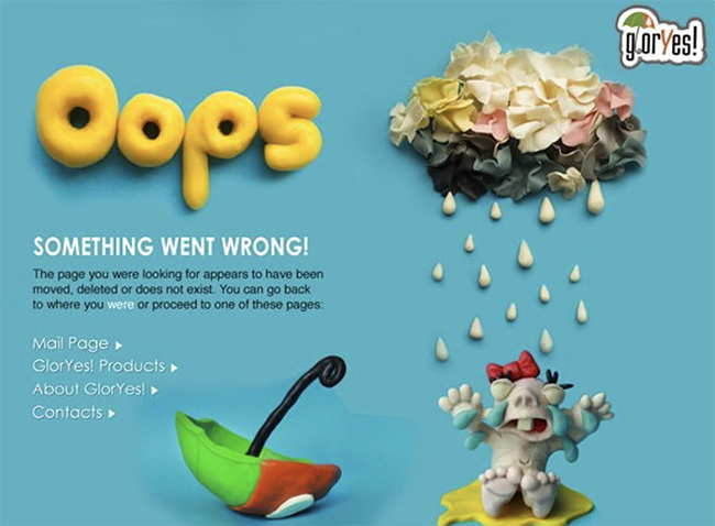 different 404 error page design
