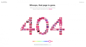 dribbble 404 error page design