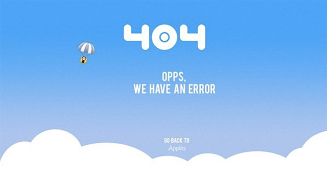 shapes in 404 page design