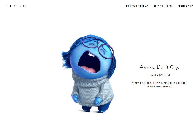 use emotion in 404 page design