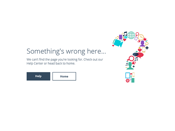 use shapes in 404 page design