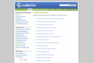 webmin control panel for vps