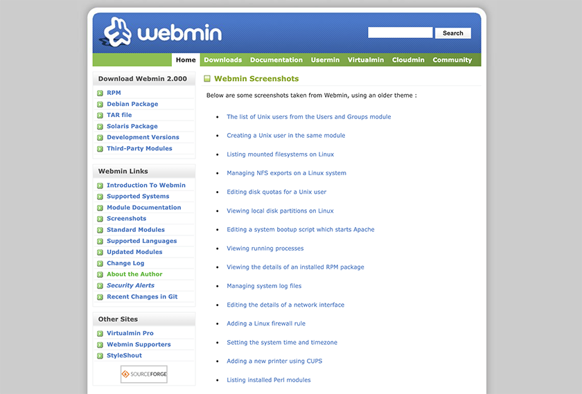 webmin control panel for vps