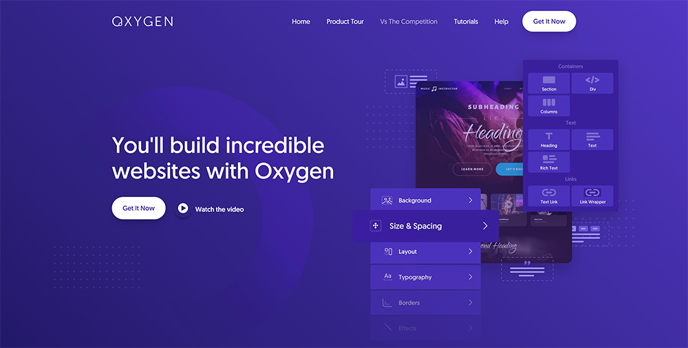 Oxygen wordpress builder