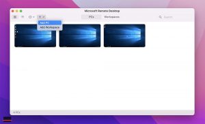 add pc on microsoft remote desktop on mac