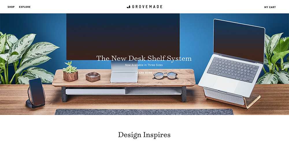 grovemade best ecommerce web design example