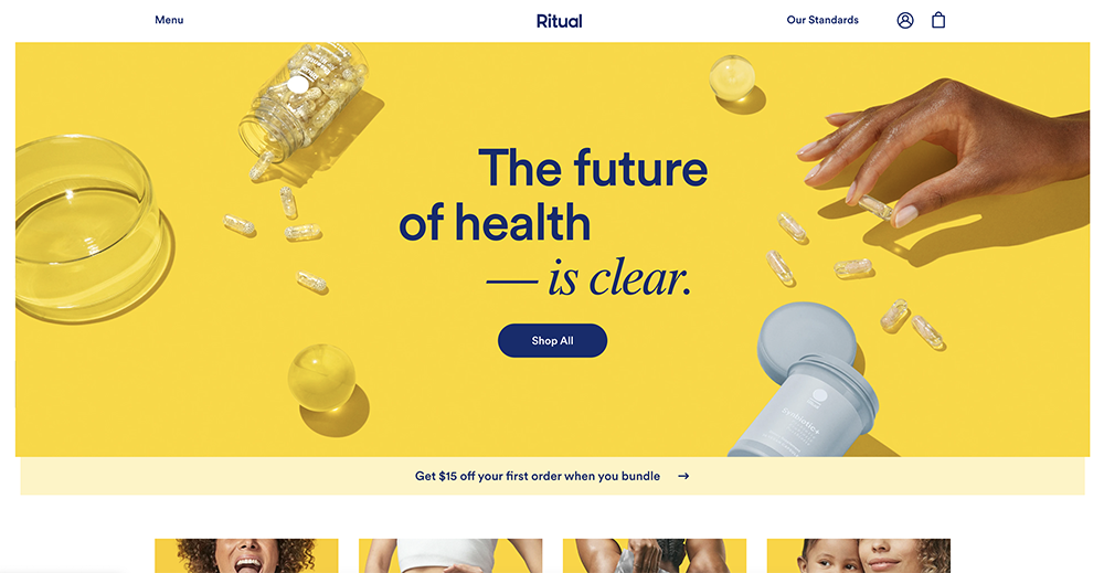 ritual best ecommerce web design example