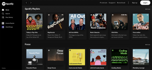 spotify best ecommerce web design example
