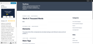 sydney fast wordpress theme
