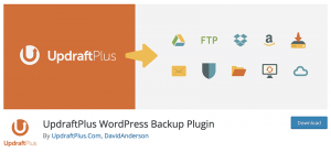 updraft plugin to backup wordpress website