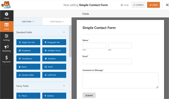 wpforms booking plugin for wordpress