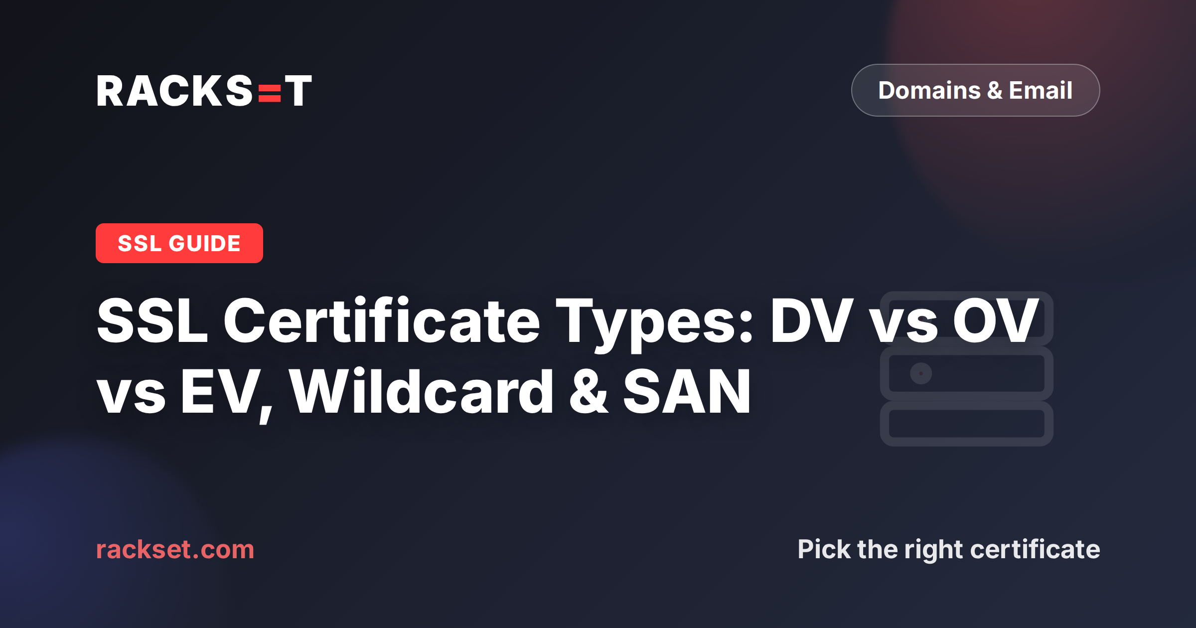 SSL certificate types explained