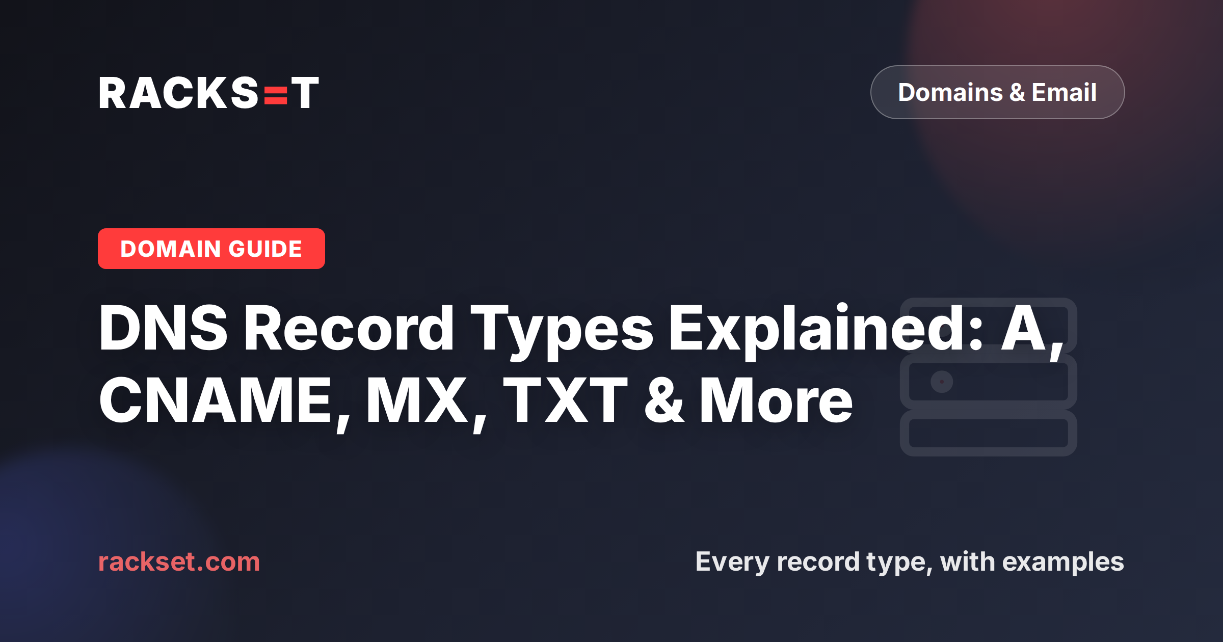 DNS record types explained