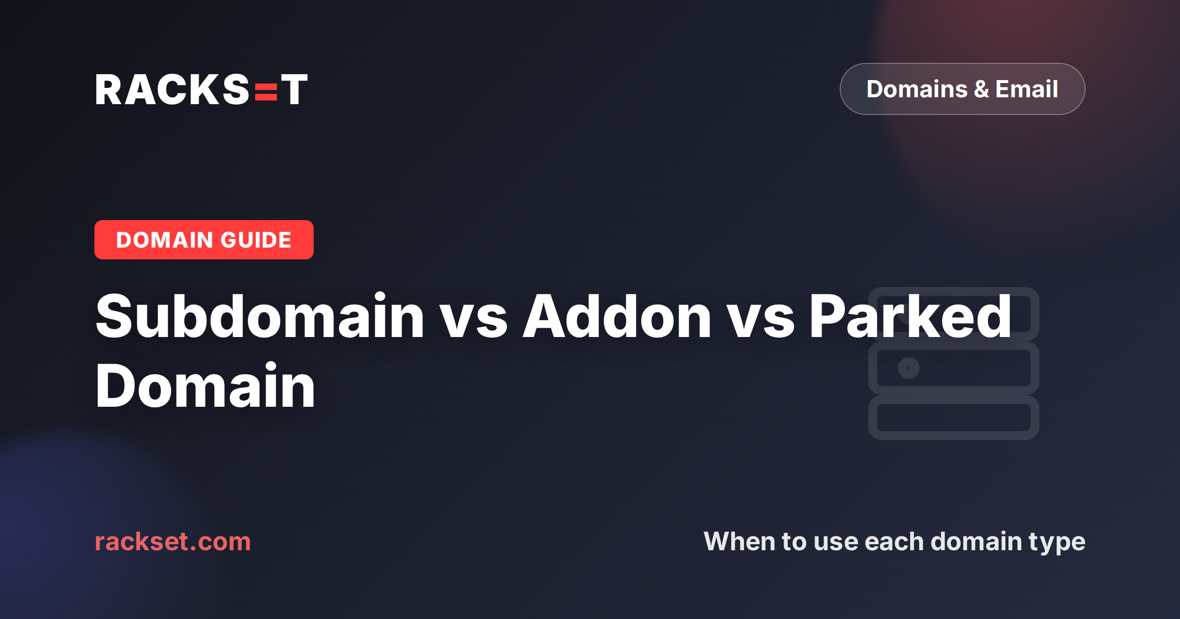 Subdomain vs addon vs parked domain