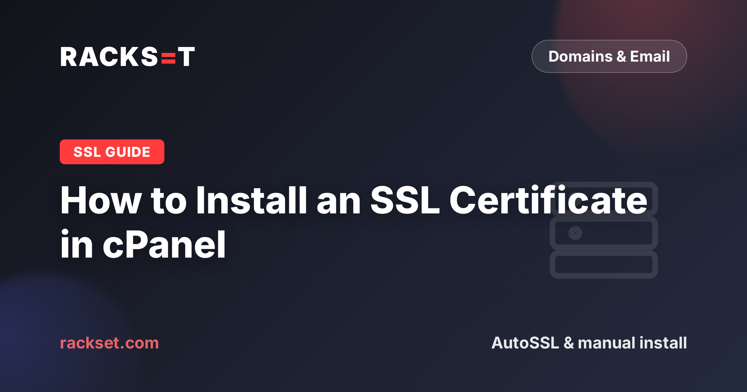 How to install an SSL certificate in cPanel