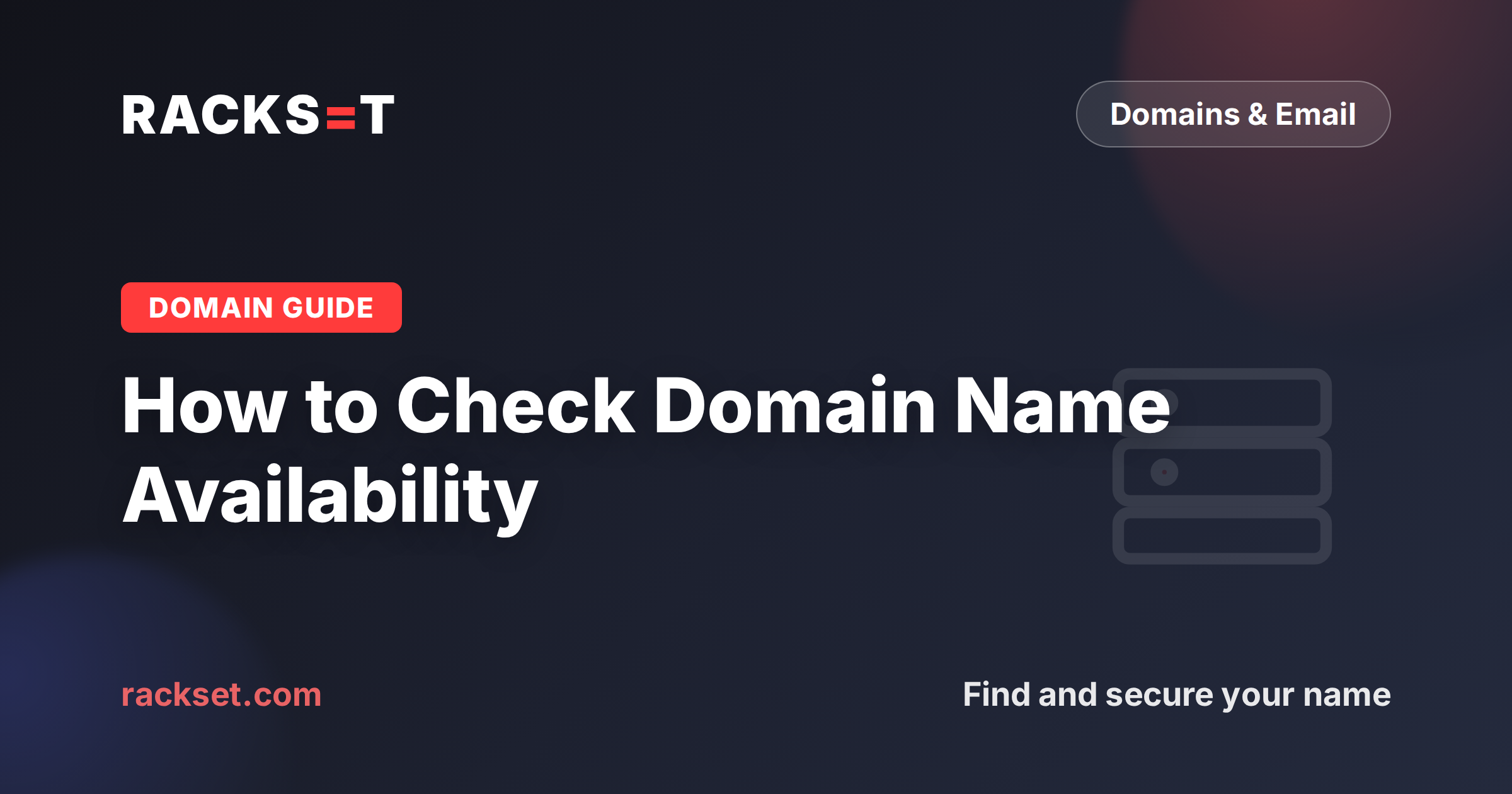 How to check domain name availability